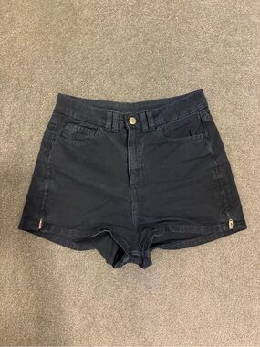 American Apparel Black High-Waist Shorts
